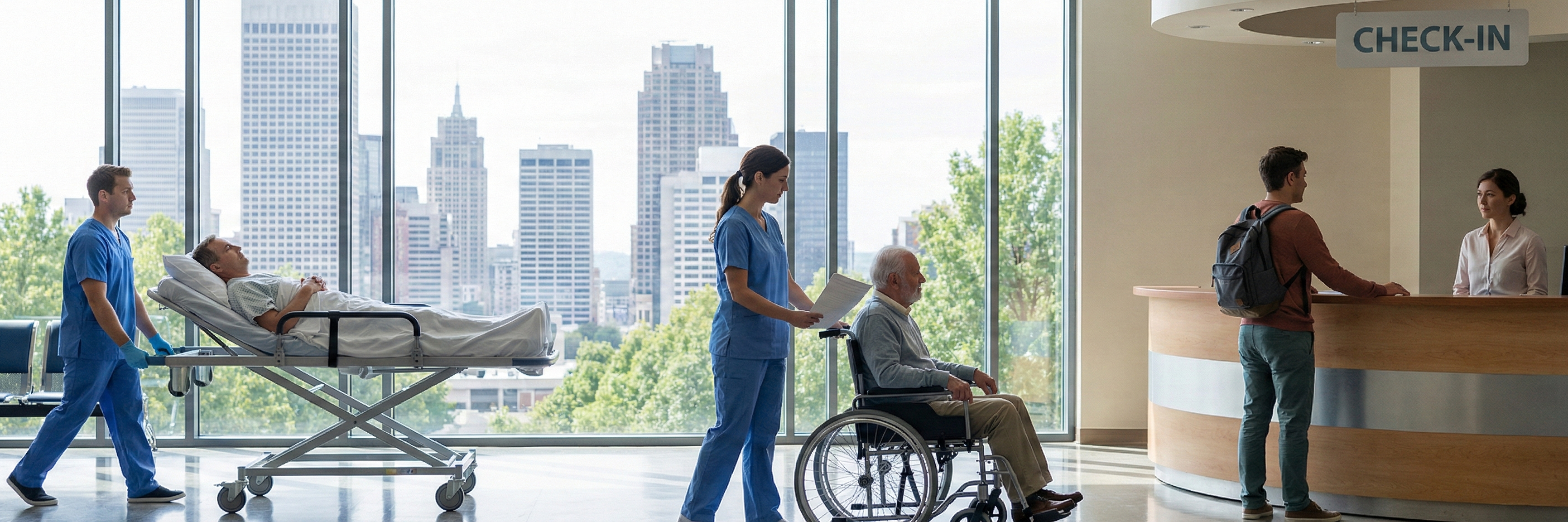 Hospital facility illustration